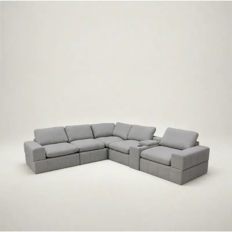 Gaston Fabric Corner Sofa Set