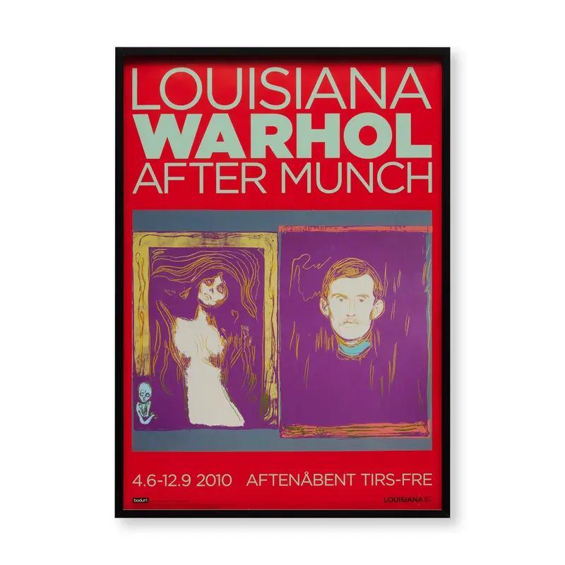 Andy Warhol after Munch 2010 Red Framed Poster