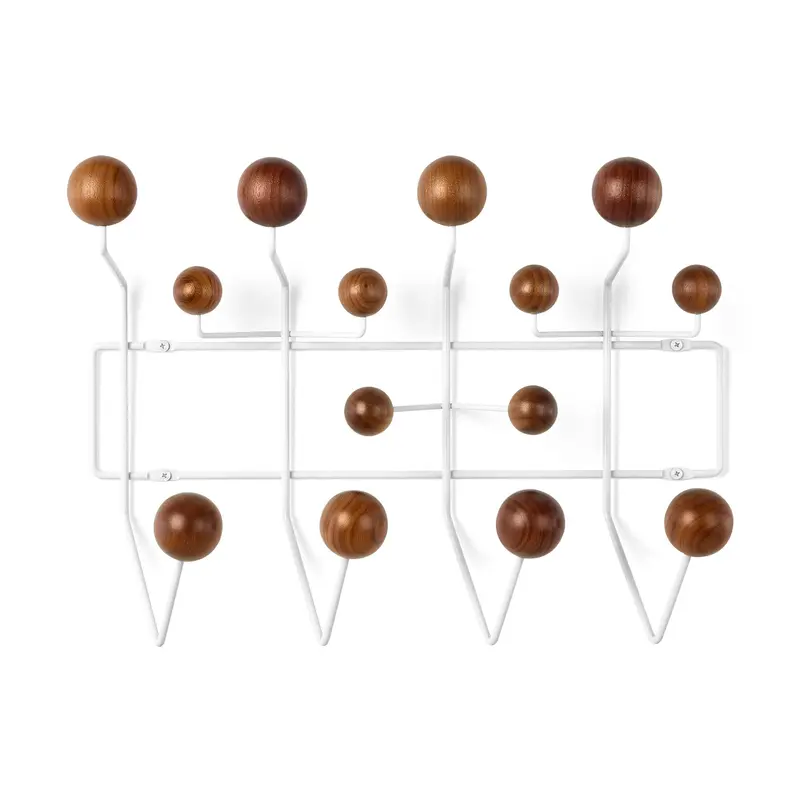 Eames Hang-It-All Coat Rack from Herman Miller - White/ Walnut