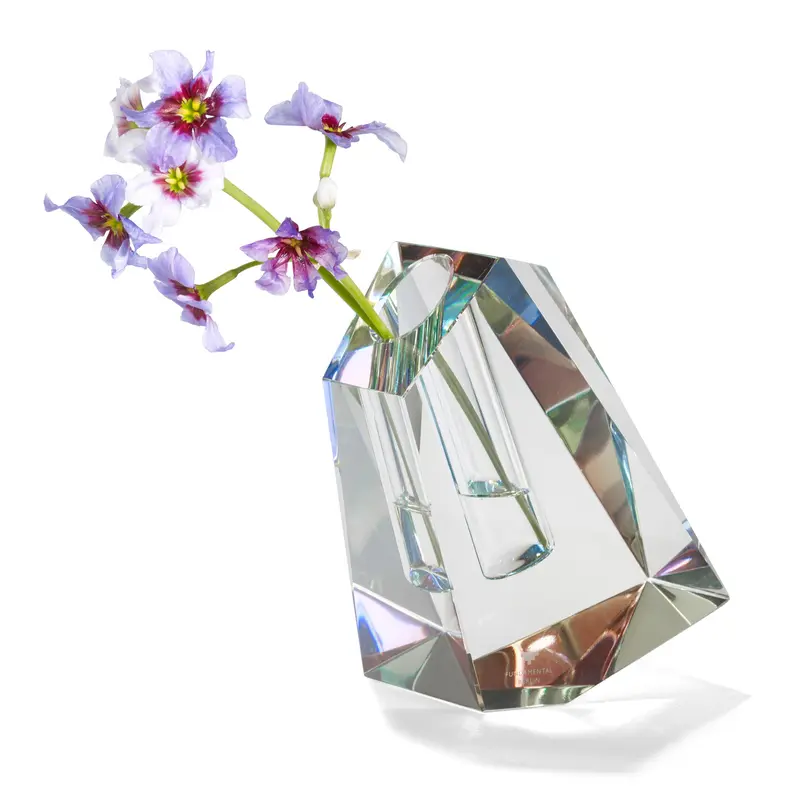 Faceted Crystal Vase - Large