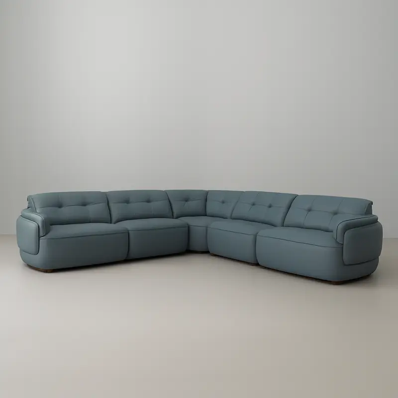 Lago Full Leather Modular Sofa Set