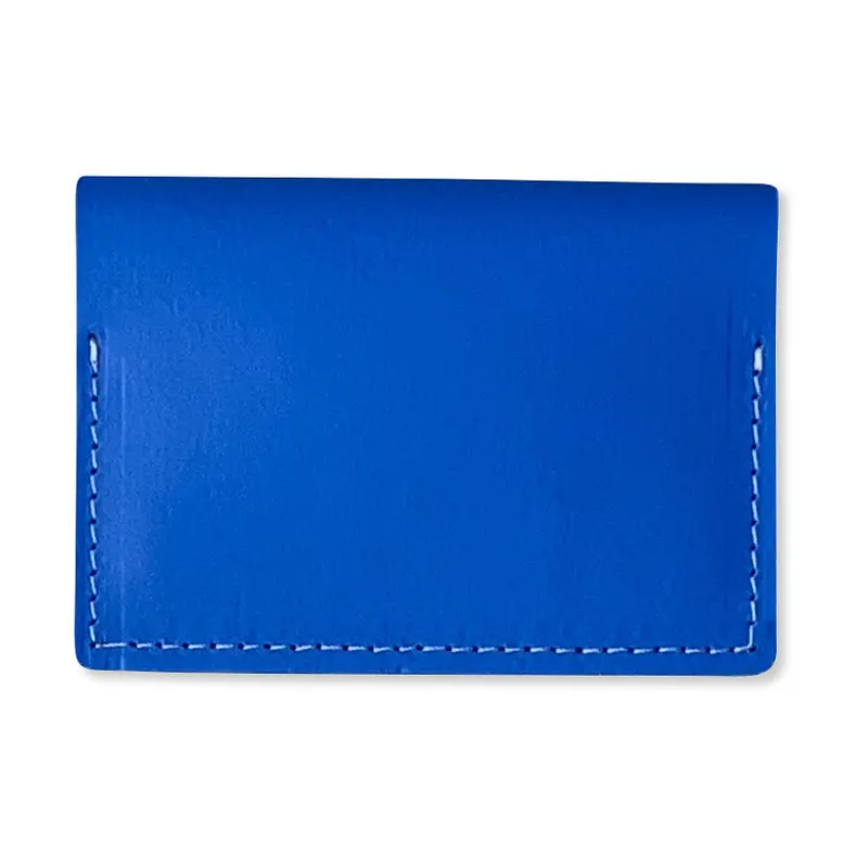 Primary Recycled Leather Wallet - Blue/ Red