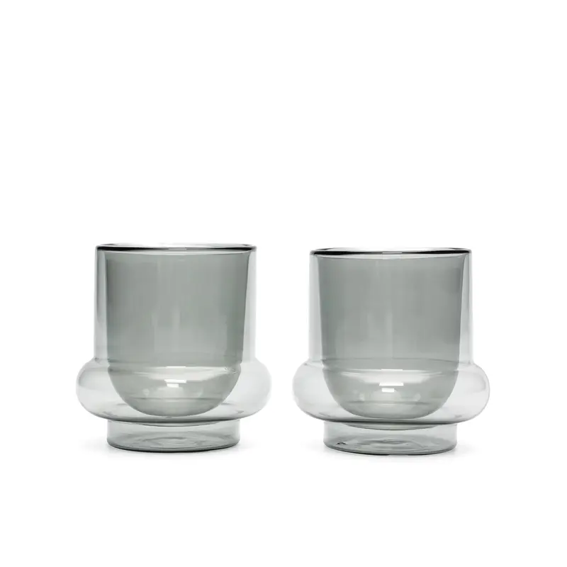 Tom Dixon Bump Insulated Glass Coffee Cups - Set of 2