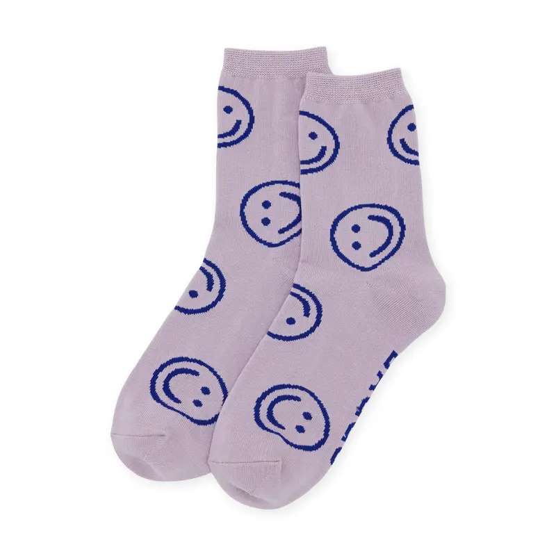 Baggu Crew Socks - Dusty Pink Happy