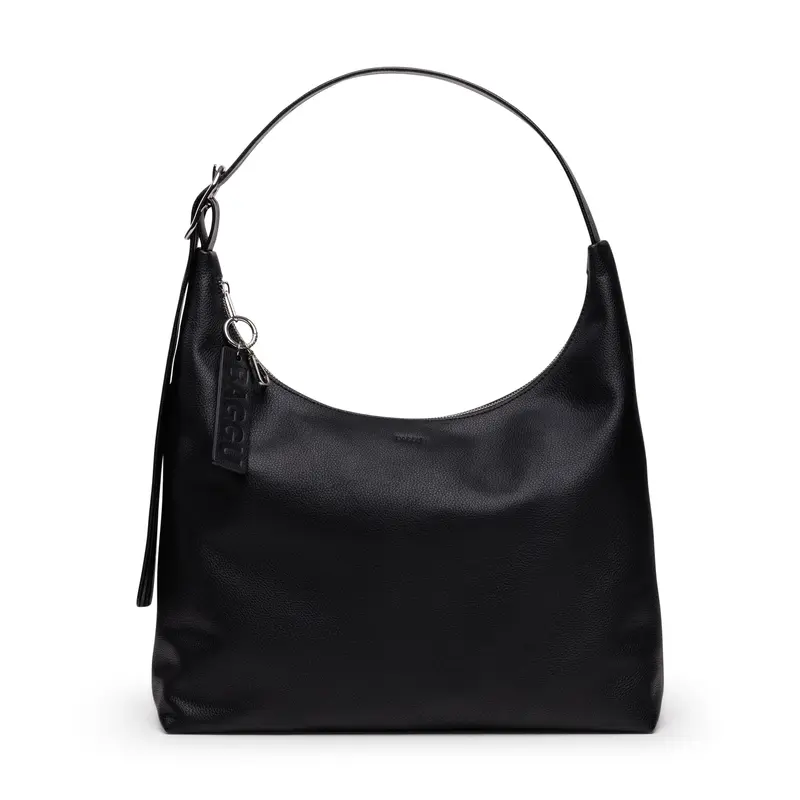 Baggu Recycled Leather Shoulder Bag - Black
