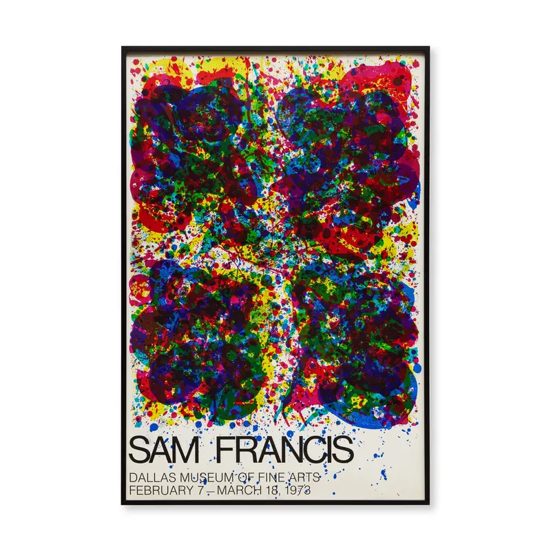 Sam Francis 1973 Framed Poster
