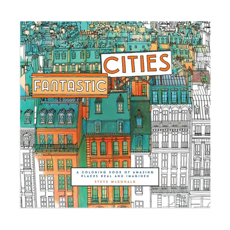 Fantastic Cities Coloring Book - Paperback