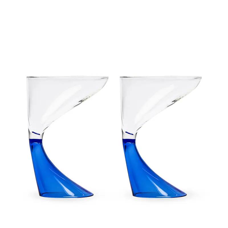 Arch Cocktail Glasses - Set of 2 - Blue