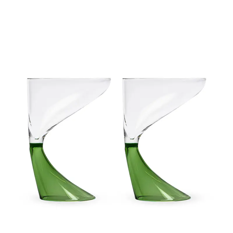 Arch Cocktail Glasses - Set of 2 - Green