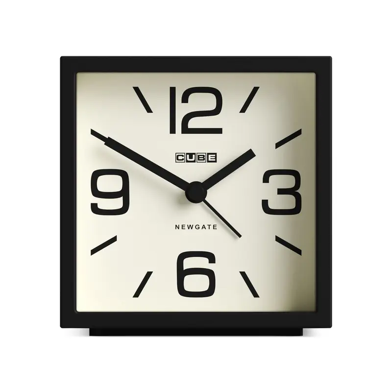 Newgate Cube Alarm Clock - Black