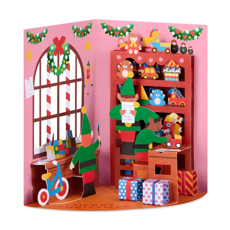 Santas Workshop Holiday Pop-Up Cards - Set of 8