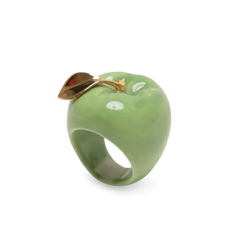 Andrs Gallardo Green Apple Gold-Plated Ring