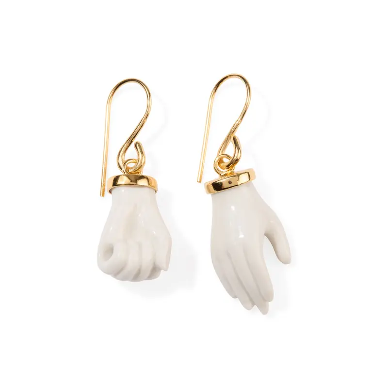 Andrs Gallardo Little Hands Gold-Plated Hook Earrings