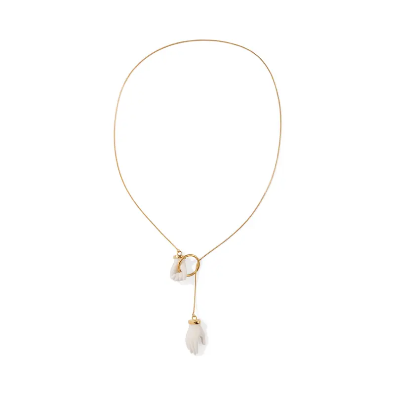 Andrs Gallardo Little Hands Link Gold-Plated Necklace