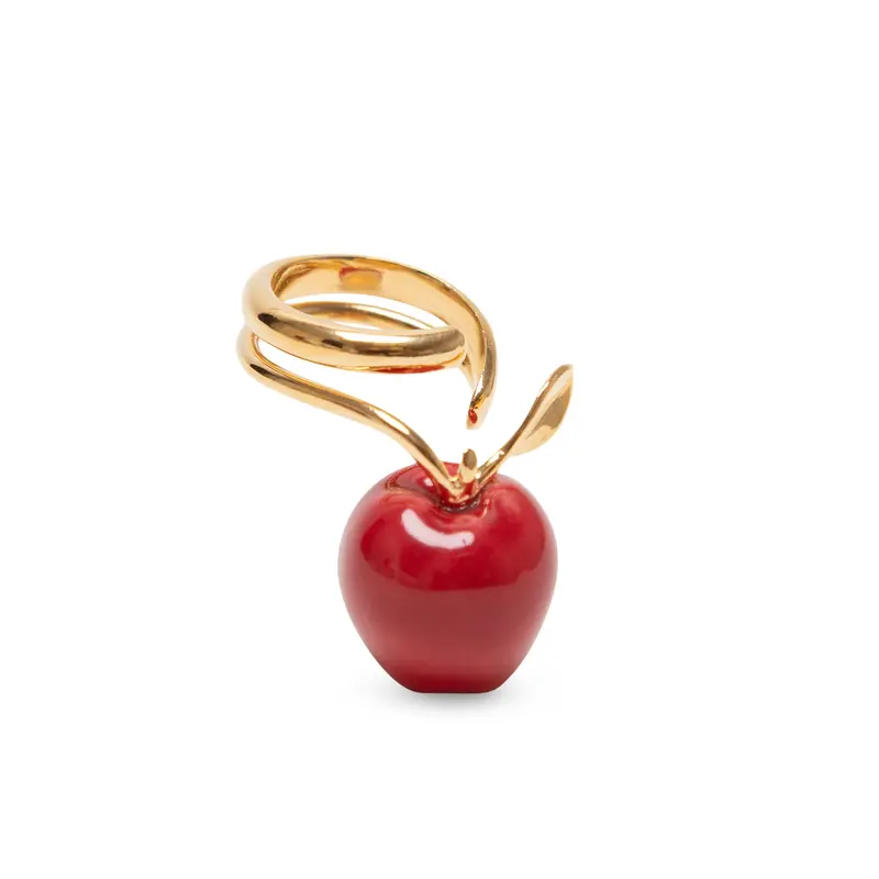 Andrs Gallardo Red Apple Gold-Plated Ring