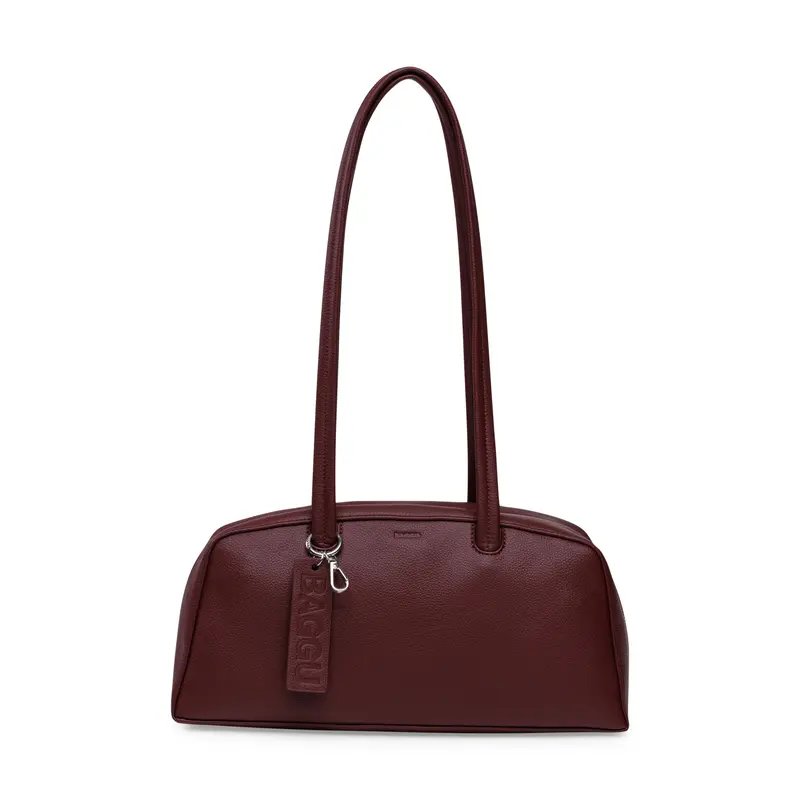 Baggu Recycled Leather Bowler Bag - Mahogany