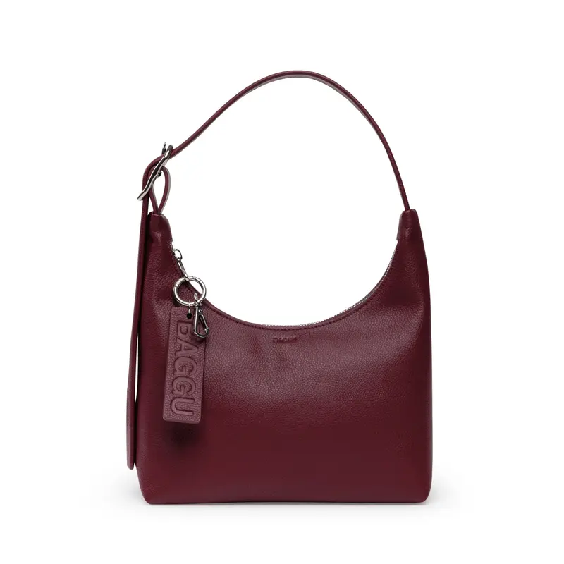 Baggu Recycled Leather Shoulder Bag - Mahogany