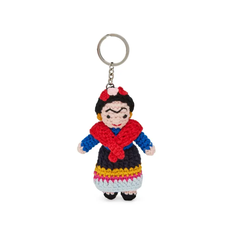 Crocheted Artist Key Ring - Frida Kahlo
