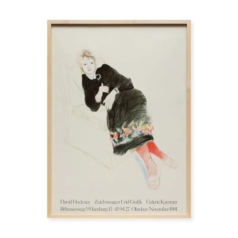David Hockney Galerie Kammer Hamburg 1981 Framed Poster