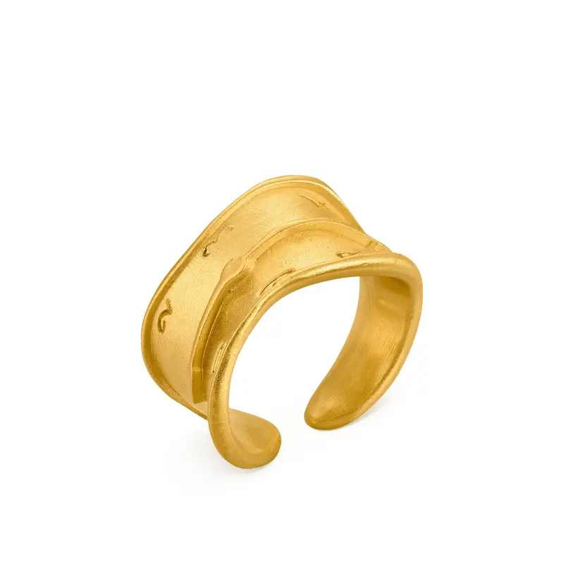 Salvador Dal Gold-Plated Melting Clock Cuff Ring