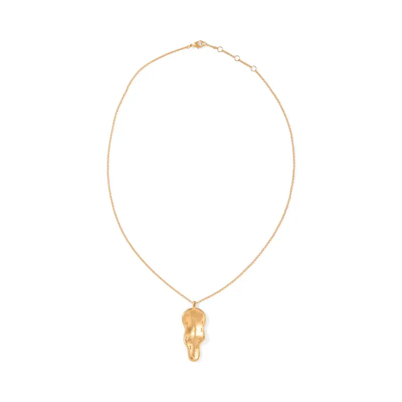 Salvador Dal Melting Clock Necklace - Gold