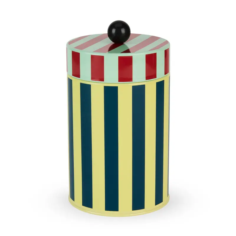 Dusen Dusen Striped Canister - Yellow/ Blue