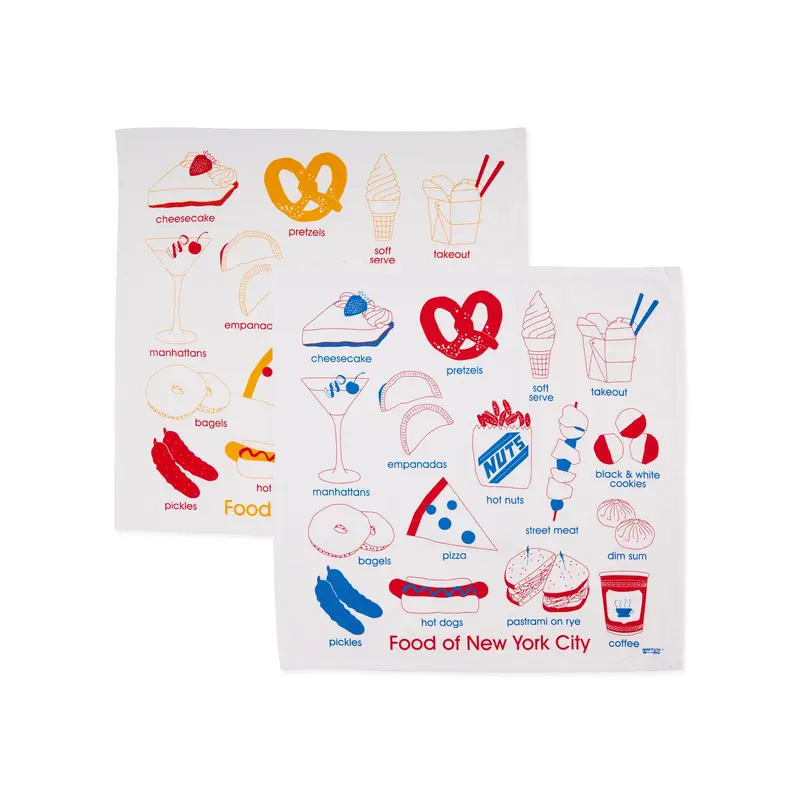 NYC Food Cotton Napkins - Set of 2