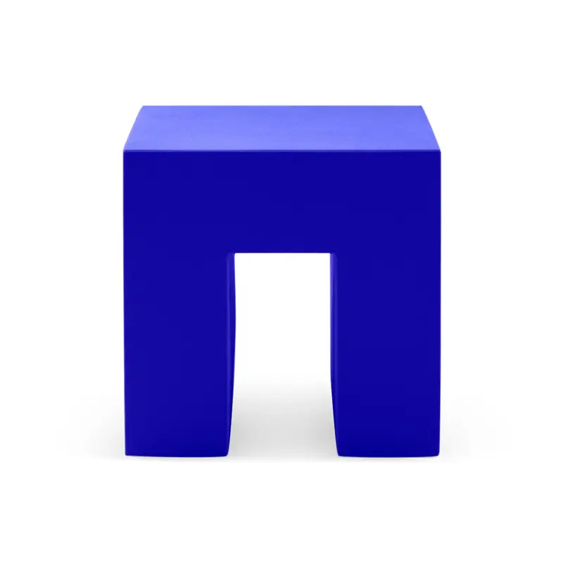 Vignelli Cube Stool from Heller - Blue