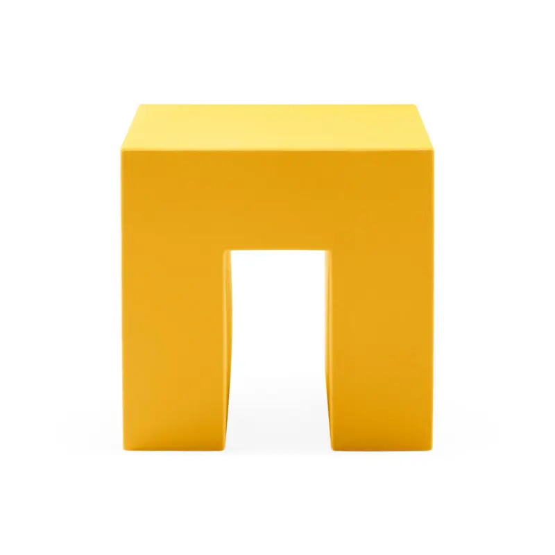 Vignelli Cube Stool from Heller - Yellow