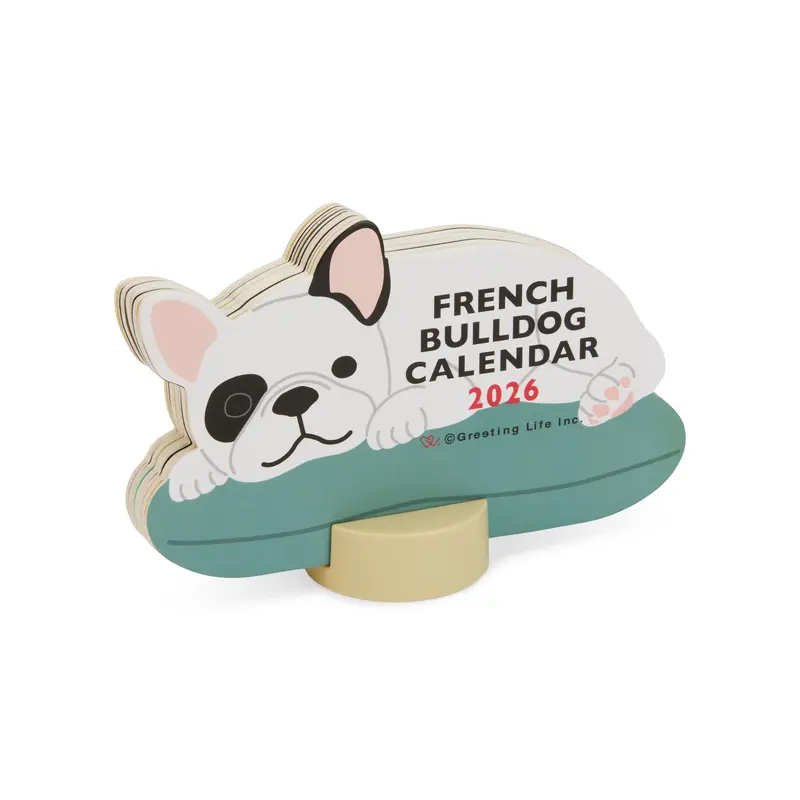 2026 3D French Bulldog Calendar
