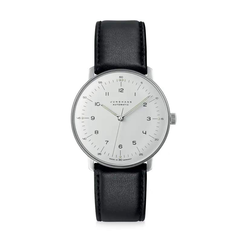 Automatic Max Bill Watch - White/ Black