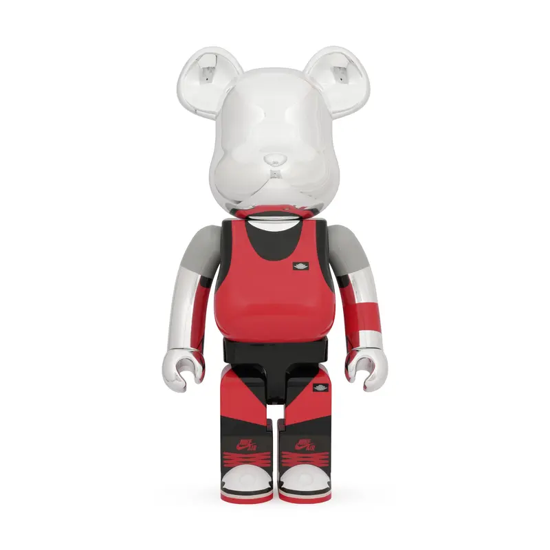BE@RBRICK Michael Jordan 1985 Air Jordan Collectible Figure - Playground 1985 Silver