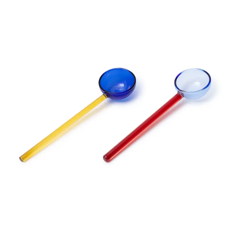 Dual-Colored Glass Spoons - Set of 2