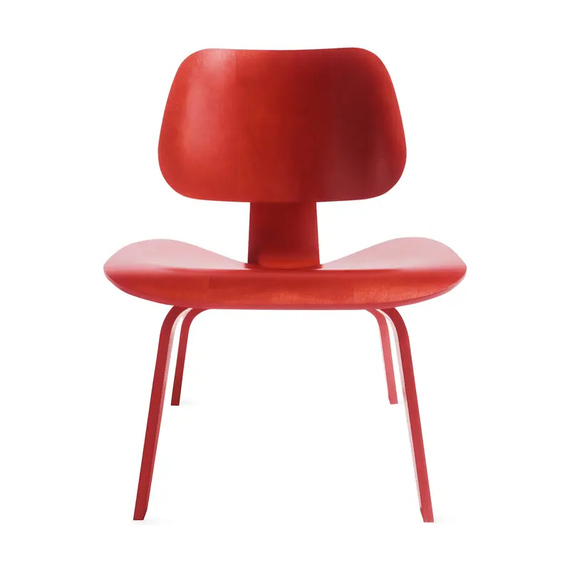 Eames Molded Plywood Lounge Chair (LCW) from Herman Miller - Red Stain