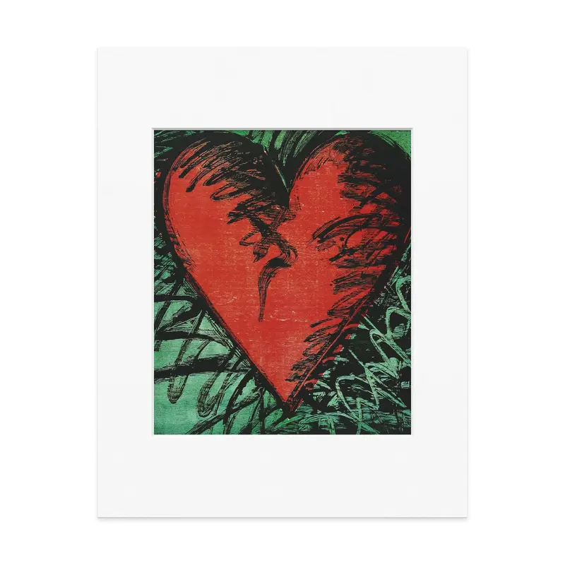 Print  Dine: Rancho Woodcut Heart