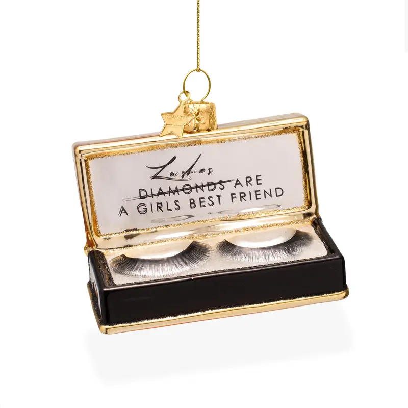 Beauty Counter Glass Holiday Ornament - False Eyelashes