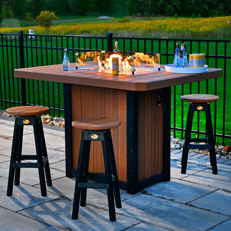 Lumin Fire Pit 62" Rectangular Table from LuxCraft
