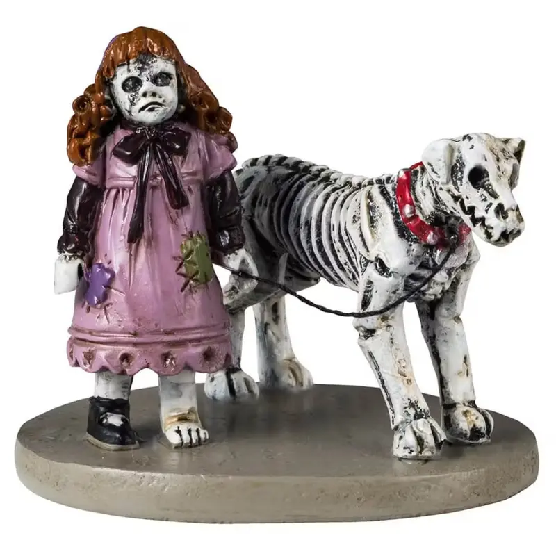 NEW 2025 Lemax Spooky Town Creepy Doll & Dog #42340