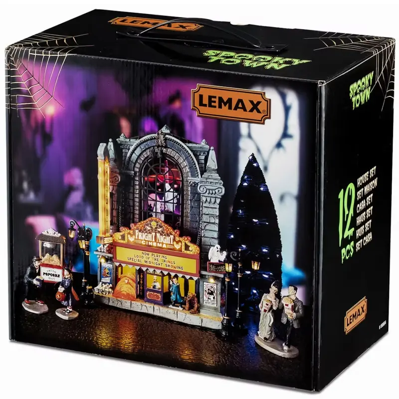 NEW 2025 Lemax Spooky Town Fright Night Cinema Set #56664