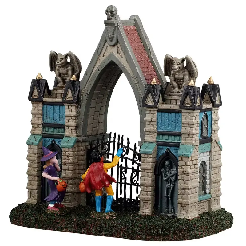 NEW 2025 Lemax Spooky Town Gargoyle Gate #53732