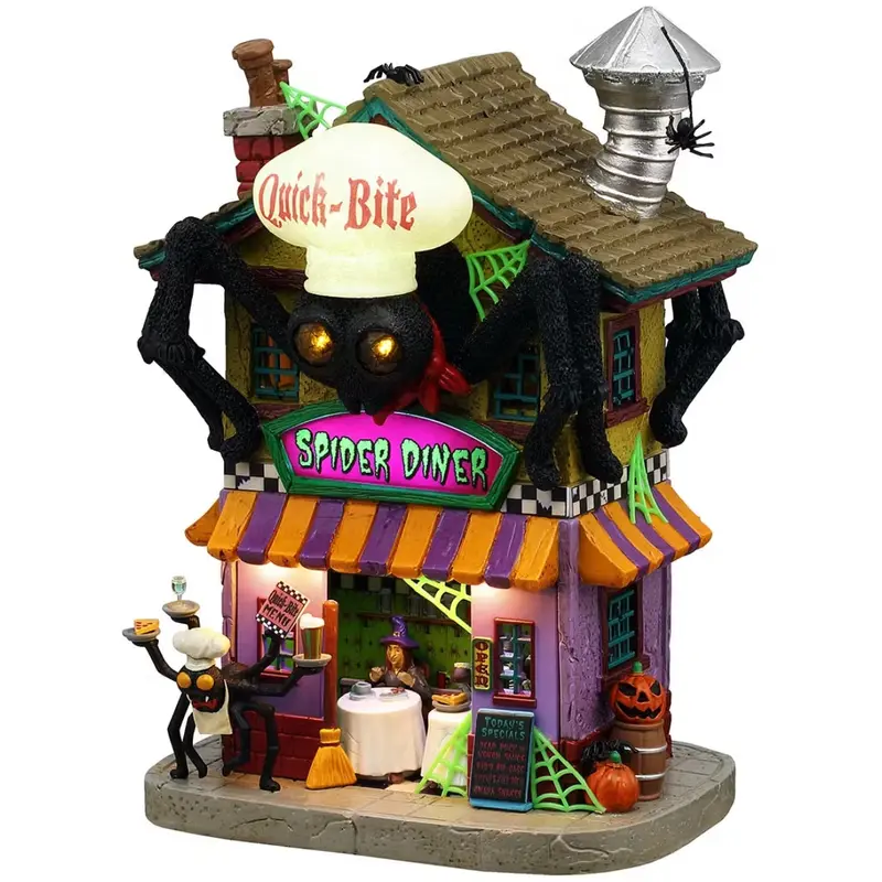 NEW 2025 Lemax Spooky Town Quick-Bite Spider Diner #55295