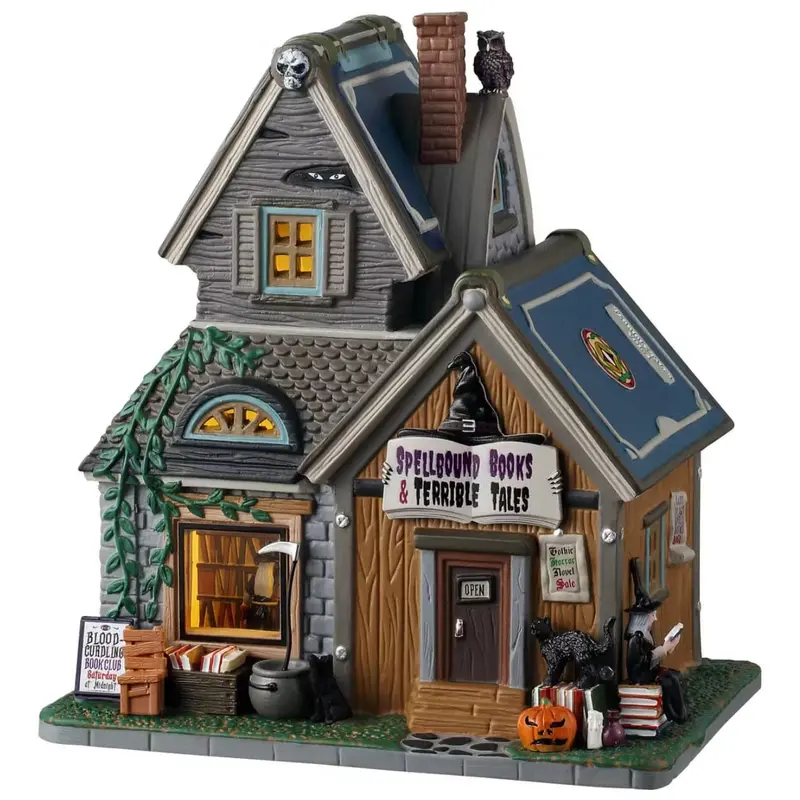 NEW 2025 Lemax Spooky Town Spellbound Books & Terrible Tales #55309