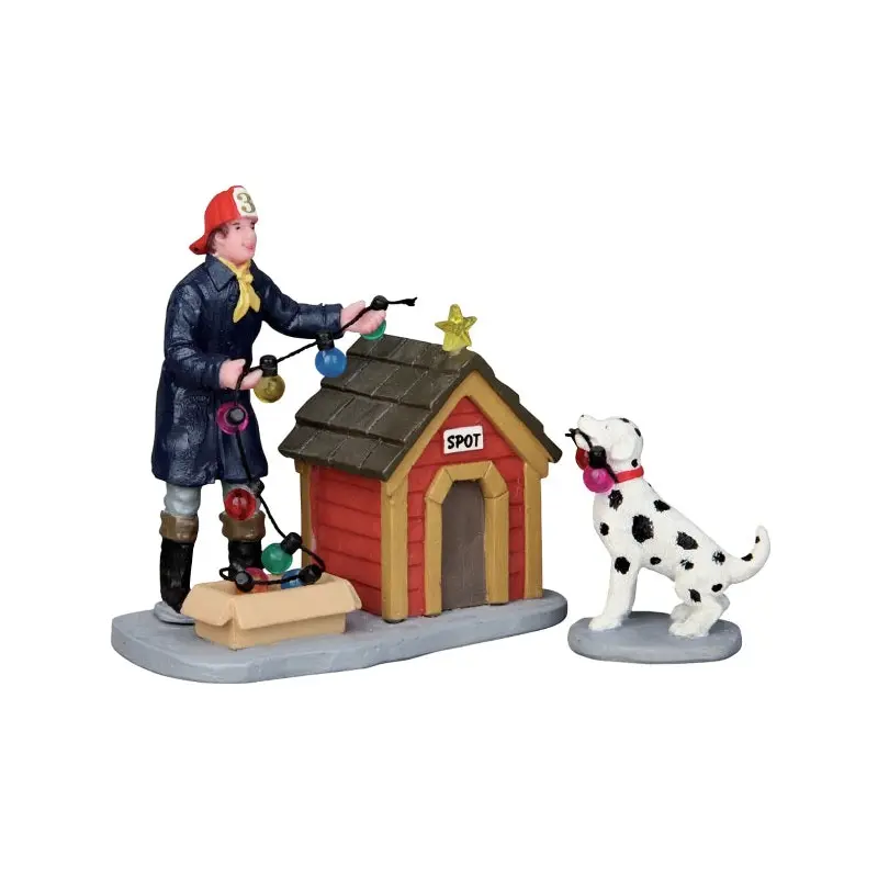 Lemax General Collectibles Figurine: Spot Helps Out, Set of 2 #52320
