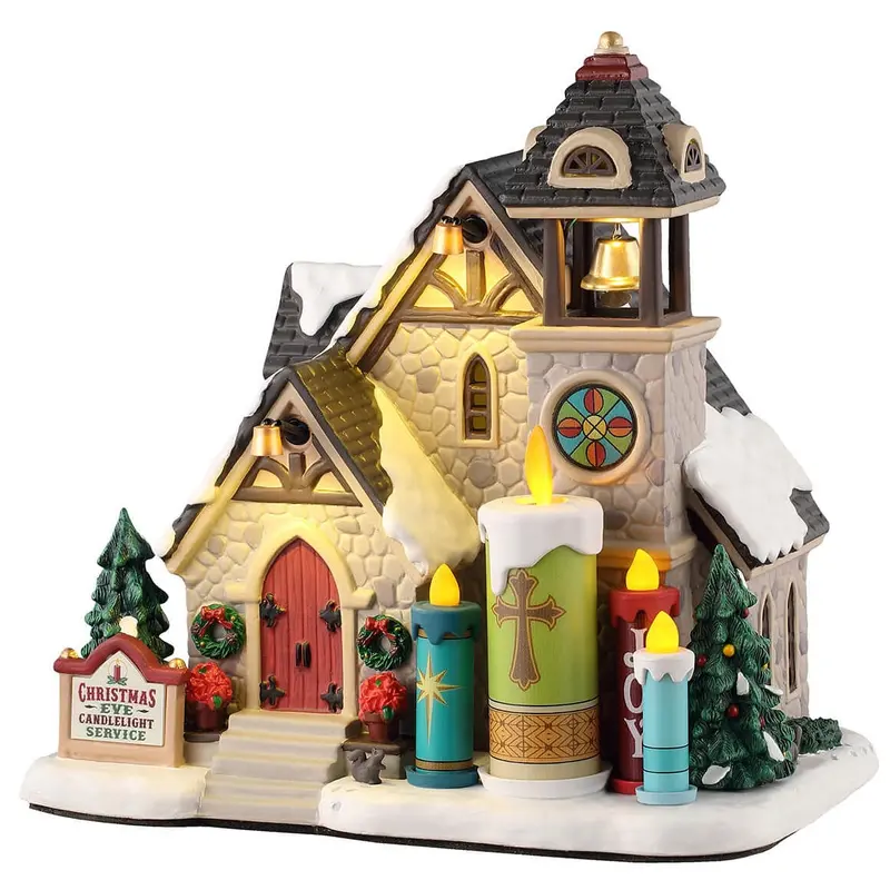 NEW 2025 Lemax Caddington Village Lighted Building: Candlelight Church #55310