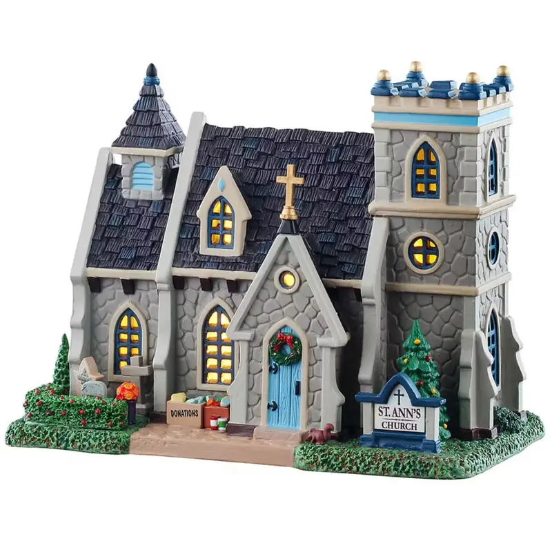 NEW 2025 Lemax Caddington Village Lighted Building: St. Ann's Church #55343