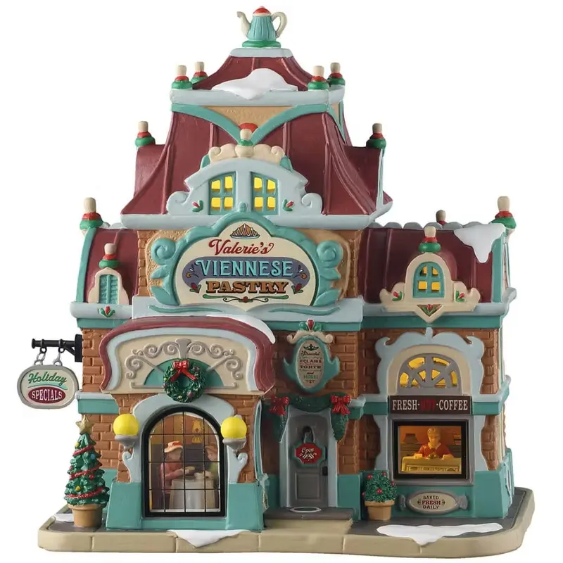 NEW 2025 Lemax Caddington Village Lighted Building: Valerie's Viennese Pastry #55345
