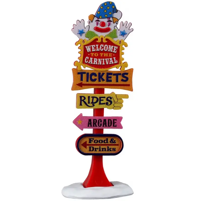 NEW 2025 Lemax Carnival Accessory: Carnival Welcome Sign #54465