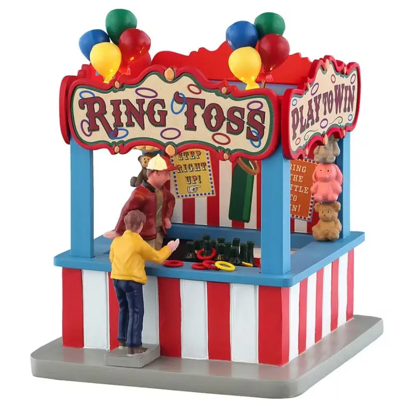 NEW 2025 Lemax Carnival Table Accent: Ring Toss Game #54459