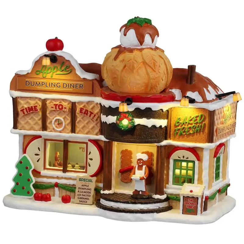NEW 2025 Lemax Sugar N Spice Lighted Building: Apple Dumpling Diner #45287