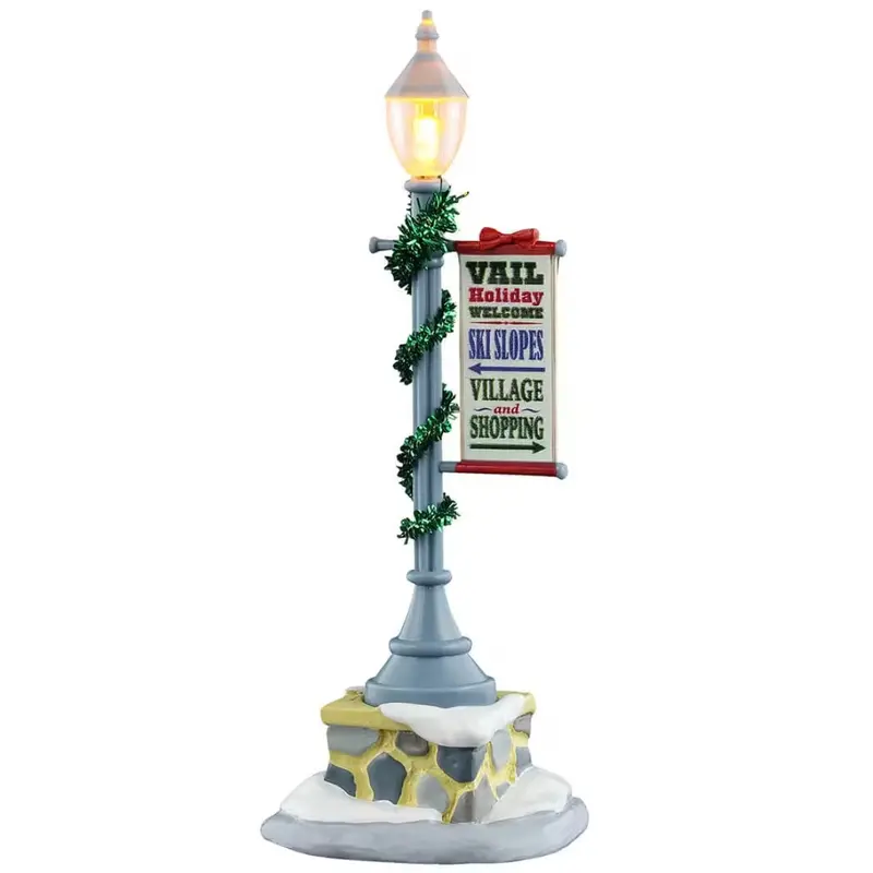 NEW 2025 Lemax Vail Village Accessory: Vail Lamp Post #54464